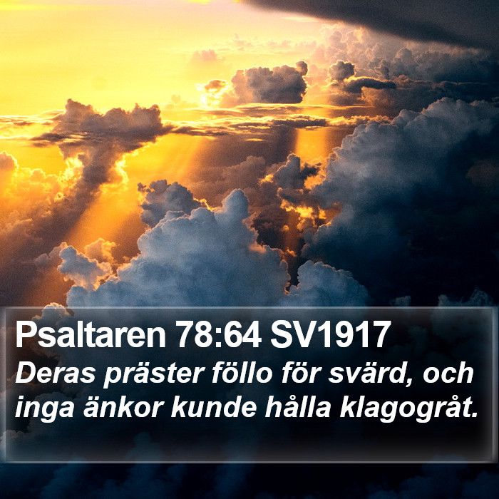 Psaltaren 78:64 SV1917 Bible Study