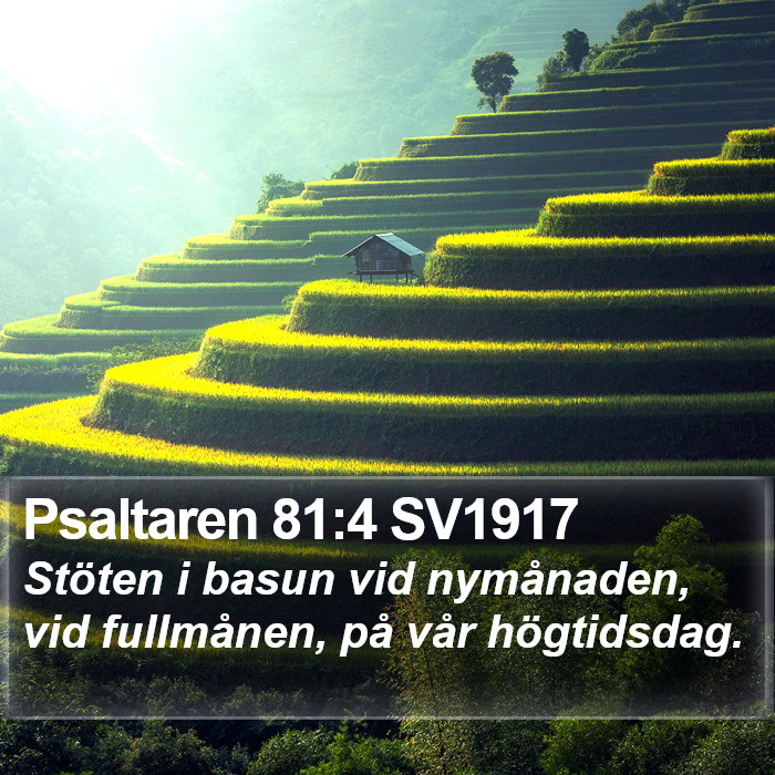 Psaltaren 81:4 SV1917 Bible Study