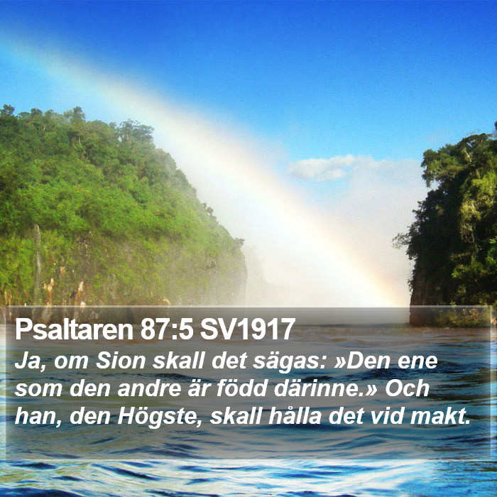 Psaltaren 87:5 SV1917 Bible Study