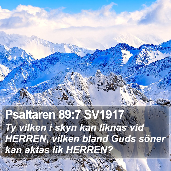 Psaltaren 89:7 SV1917 Bible Study