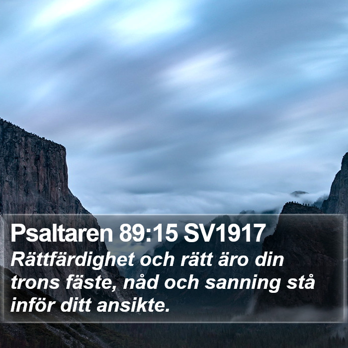 Psaltaren 89:15 SV1917 Bible Study