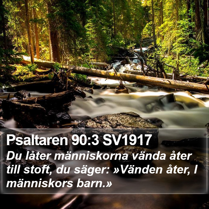 Psaltaren 90:3 SV1917 Bible Study