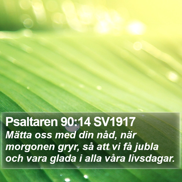 Psaltaren 90:14 SV1917 Bible Study