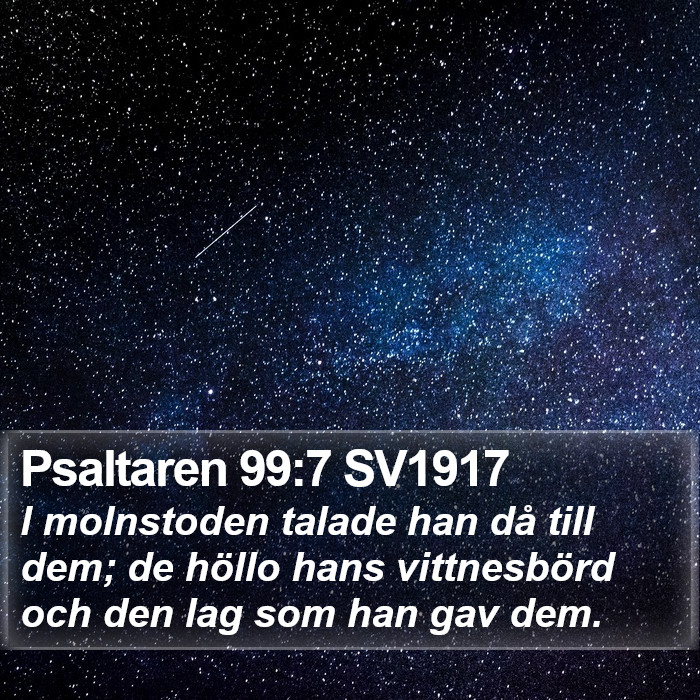 Psaltaren 99:7 SV1917 Bible Study