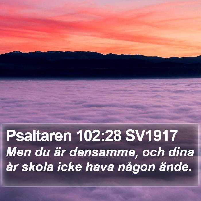 Psaltaren 102:28 SV1917 Bible Study