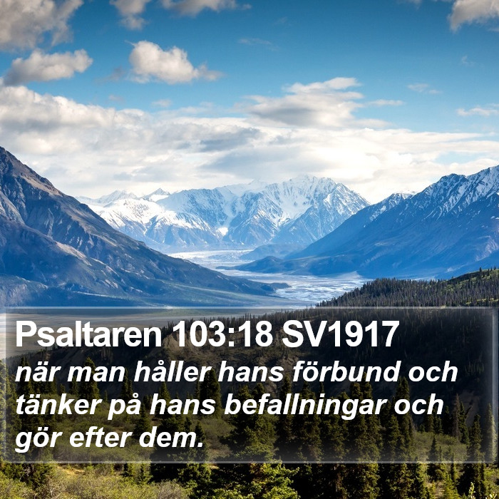 Psaltaren 103:18 SV1917 Bible Study