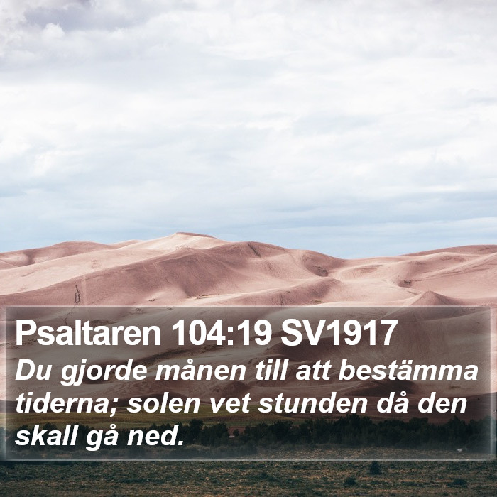 Psaltaren 104:19 SV1917 Bible Study