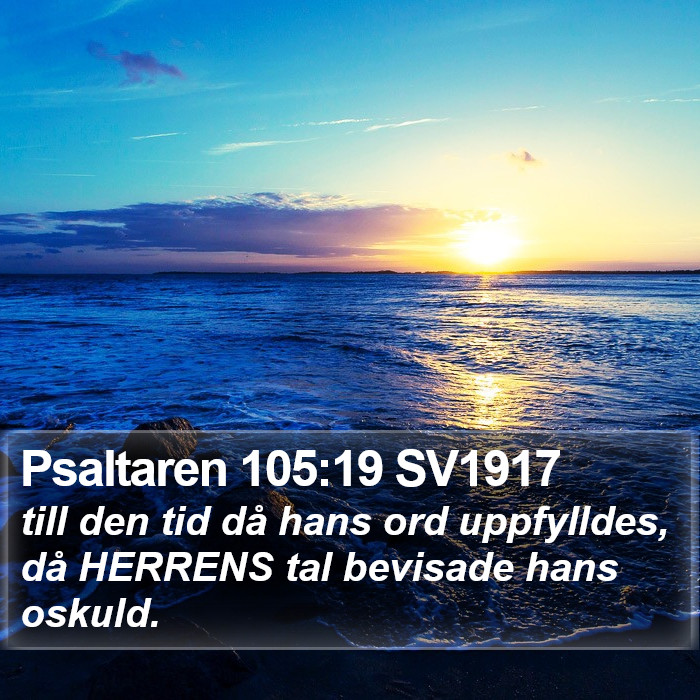 Psaltaren 105:19 SV1917 Bible Study
