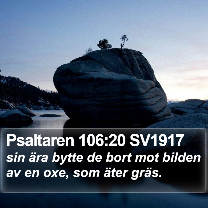 Psaltaren 106:20 SV1917 Bible Study