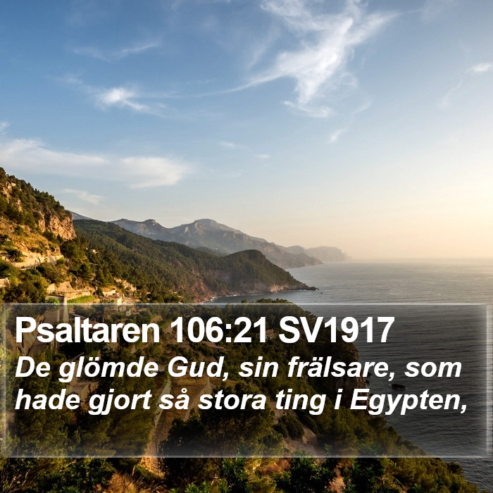 Psaltaren 106:21 SV1917 Bible Study