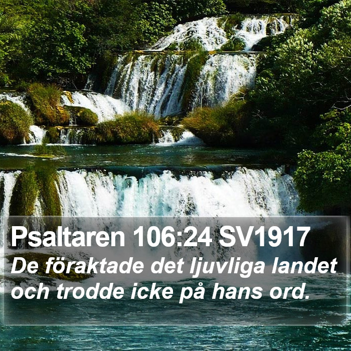 Psaltaren 106:24 SV1917 Bible Study