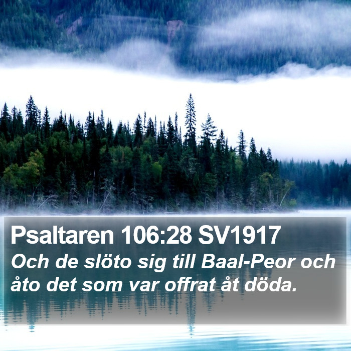 Psaltaren 106:28 SV1917 Bible Study