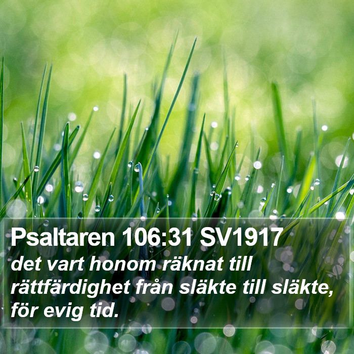 Psaltaren 106:31 SV1917 Bible Study