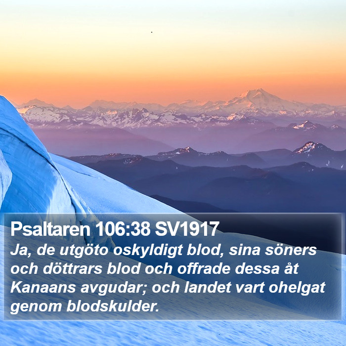Psaltaren 106:38 SV1917 Bible Study