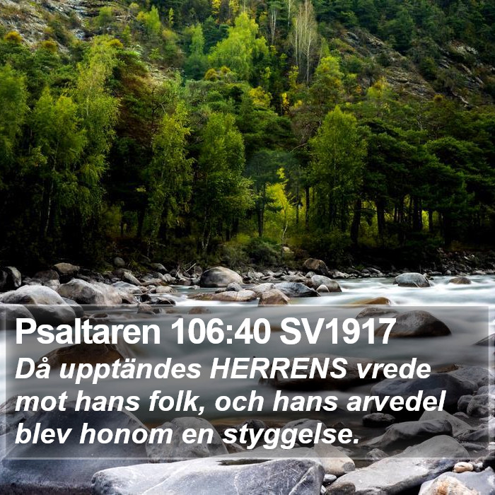 Psaltaren 106:40 SV1917 Bible Study