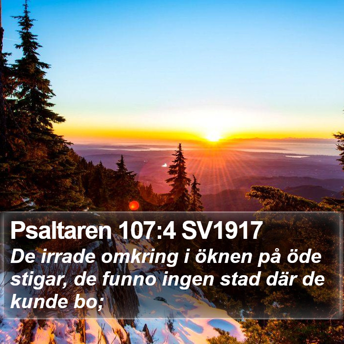 Psaltaren 107:4 SV1917 Bible Study