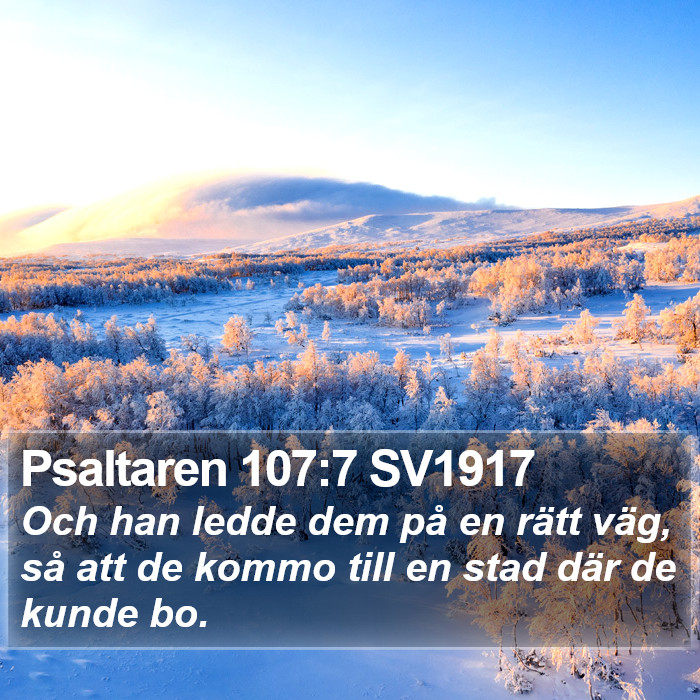 Psaltaren 107:7 SV1917 Bible Study