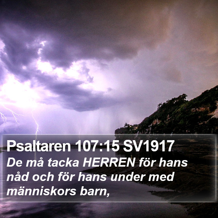 Psaltaren 107:15 SV1917 Bible Study