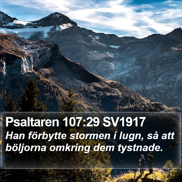 Psaltaren 107:29 SV1917 Bible Study