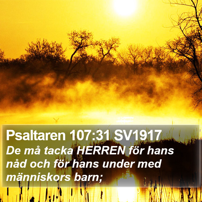 Psaltaren 107:31 SV1917 Bible Study