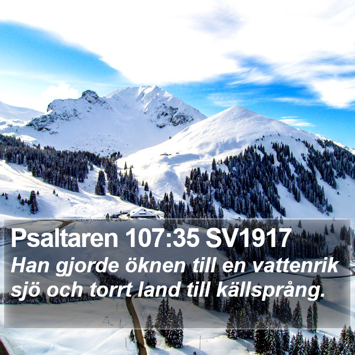 Psaltaren 107:35 SV1917 Bible Study