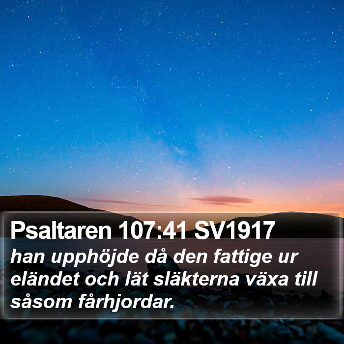 Psaltaren 107:41 SV1917 Bible Study