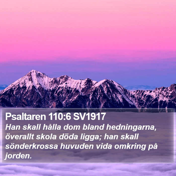 Psaltaren 110:6 SV1917 Bible Study