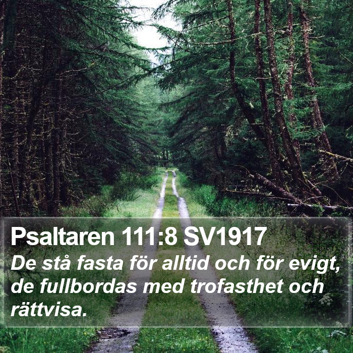 Psaltaren 111:8 SV1917 Bible Study
