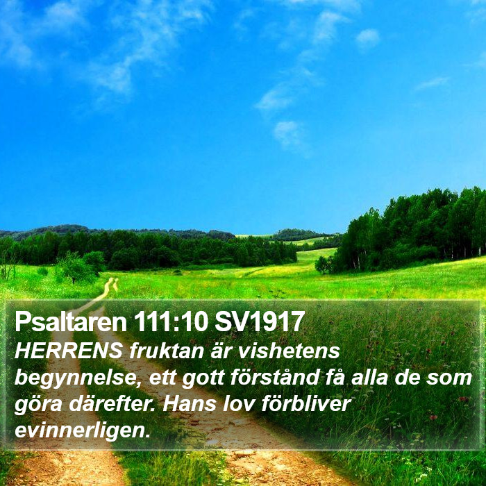 Psaltaren 111:10 SV1917 Bible Study