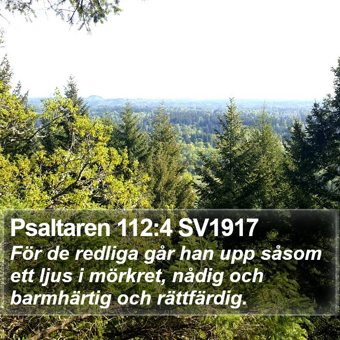 Psaltaren 112:4 SV1917 Bible Study