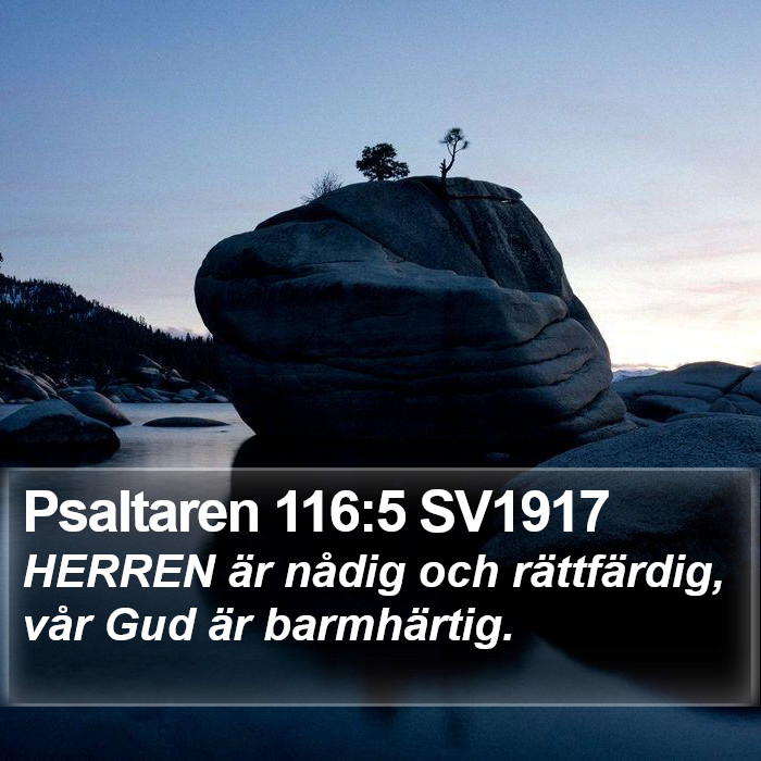 Psaltaren 116:5 SV1917 Bible Study