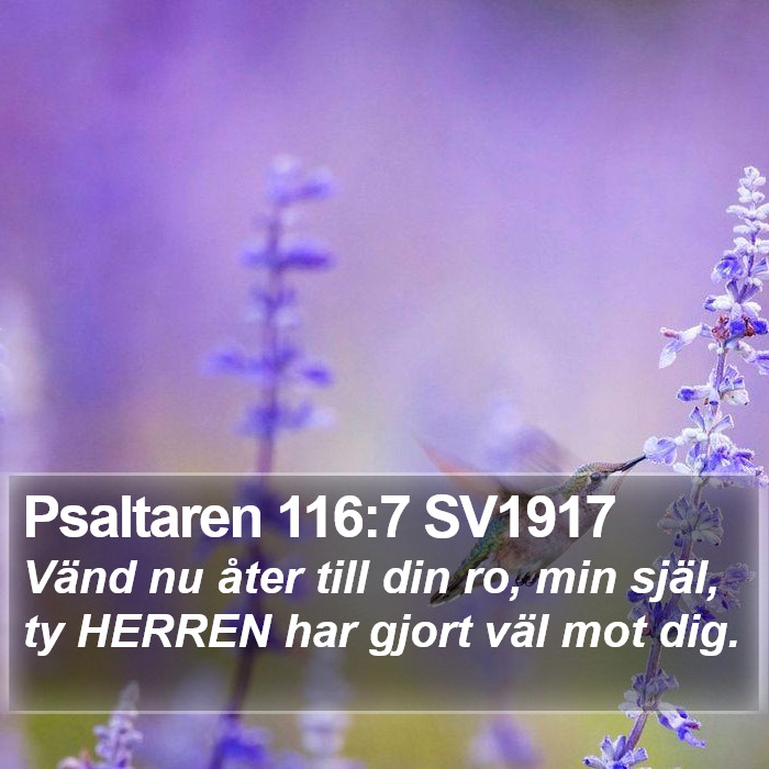 Psaltaren 116:7 SV1917 Bible Study