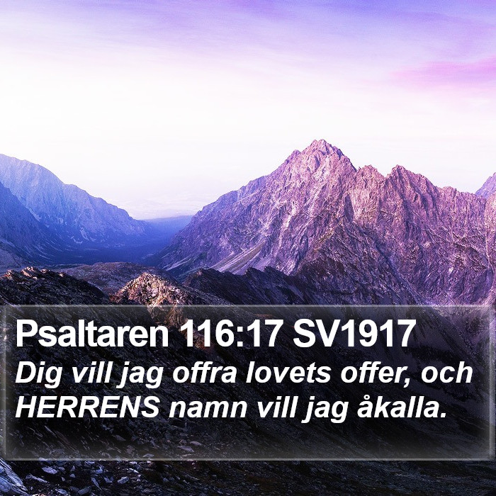 Psaltaren 116:17 SV1917 Bible Study