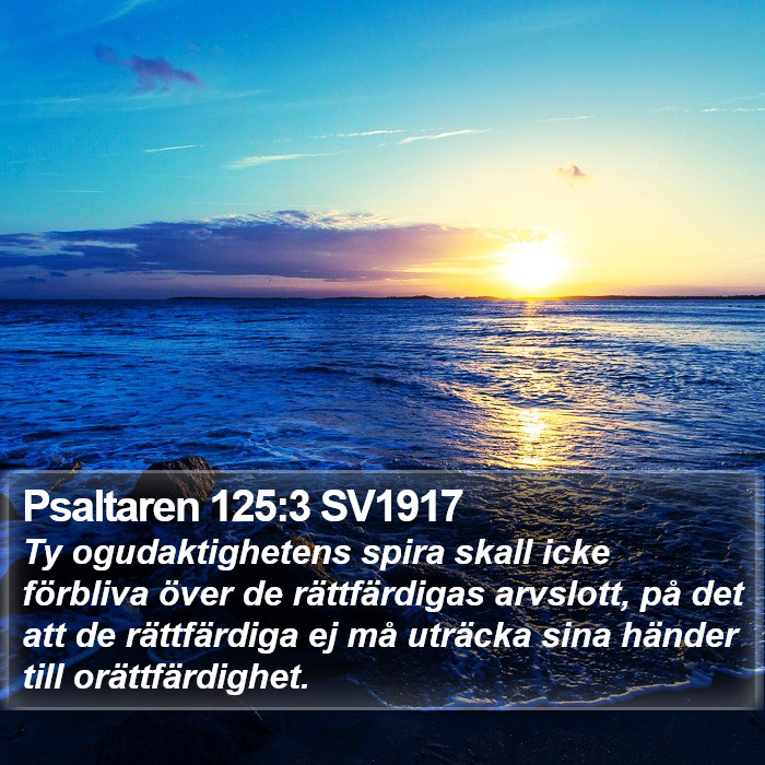 Psaltaren 125:3 SV1917 Bible Study