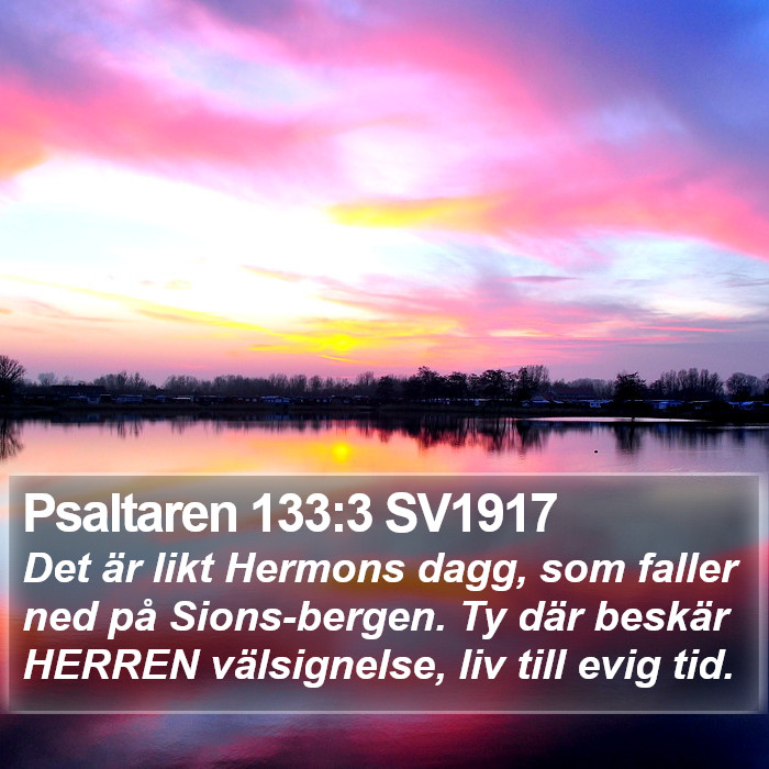 Psaltaren 133:3 SV1917 Bible Study