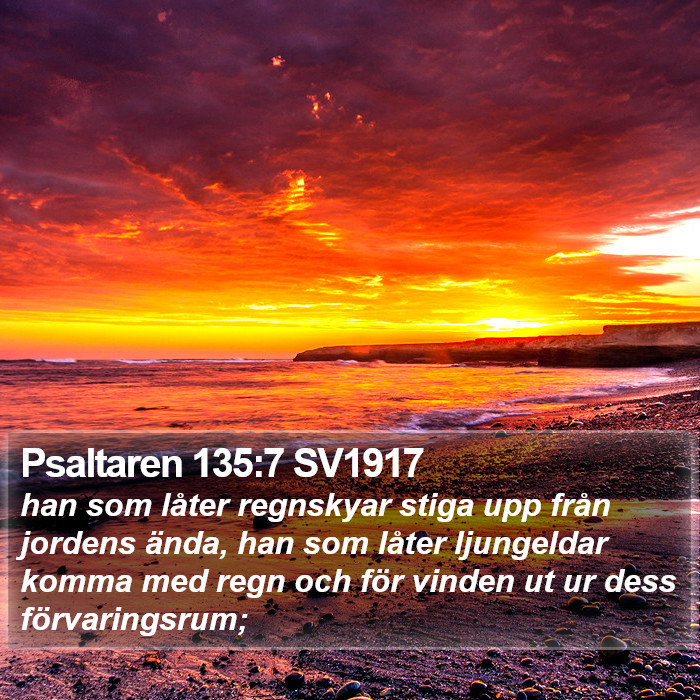 Psaltaren 135:7 SV1917 Bible Study