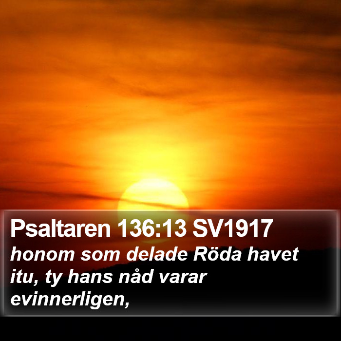 Psaltaren 136:13 SV1917 Bible Study