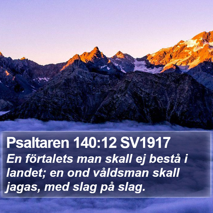 Psaltaren 140:12 SV1917 Bible Study