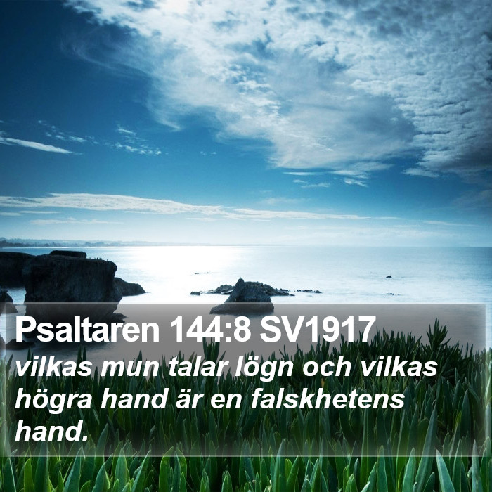 Psaltaren 144:8 SV1917 Bible Study