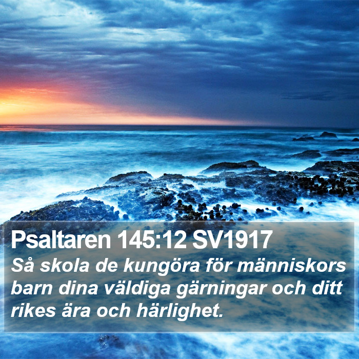 Psaltaren 145:12 SV1917 Bible Study