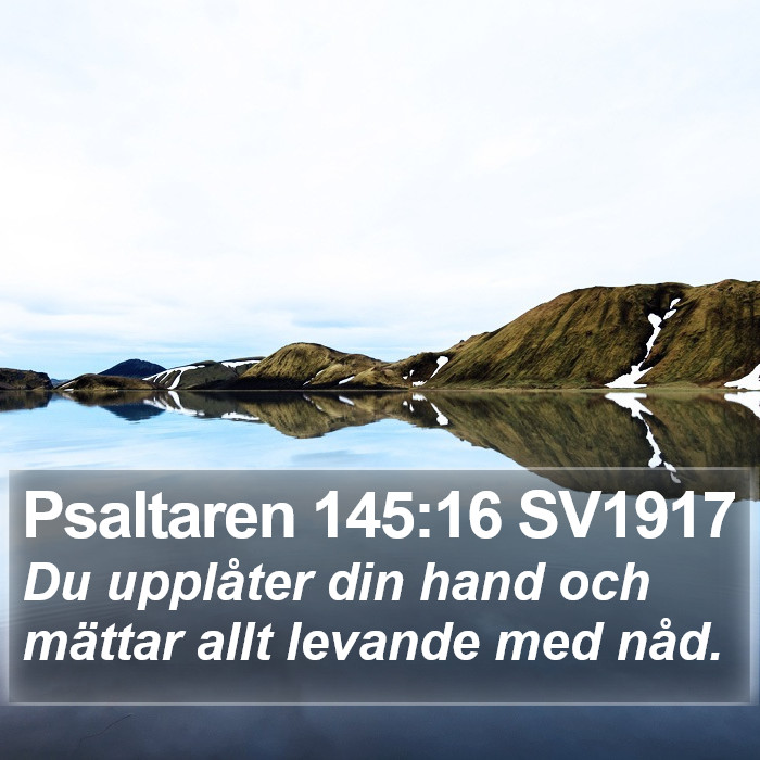 Psaltaren 145:16 SV1917 Bible Study