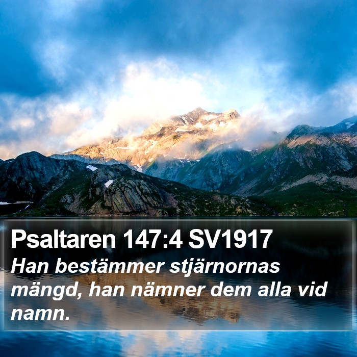 Psaltaren 147:4 SV1917 Bible Study
