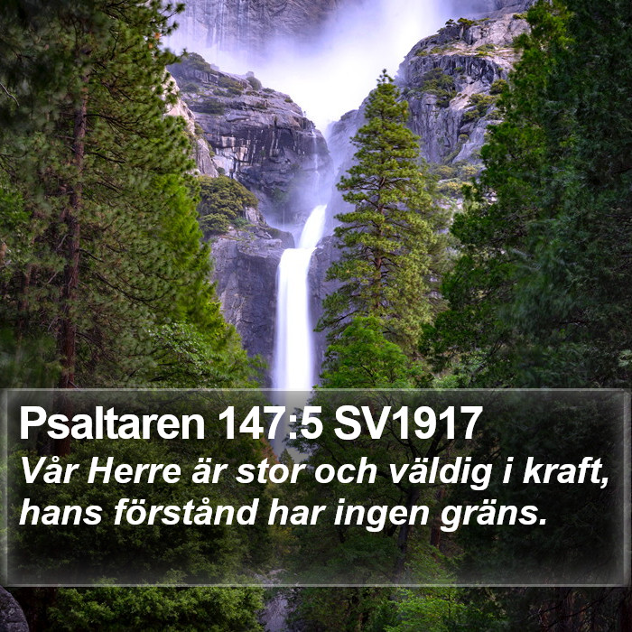 Psaltaren 147:5 SV1917 Bible Study