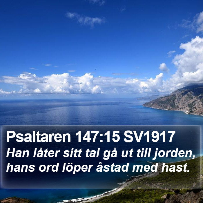 Psaltaren 147:15 SV1917 Bible Study