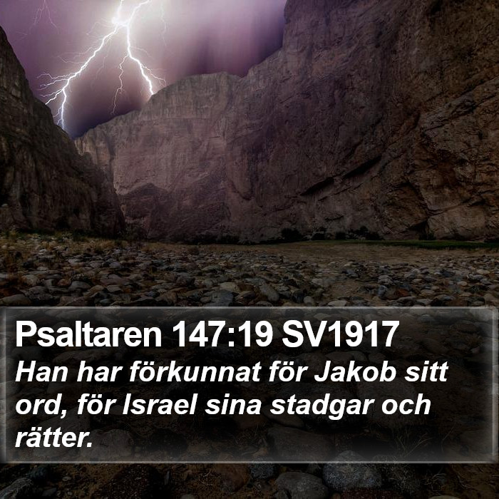 Psaltaren 147:19 SV1917 Bible Study