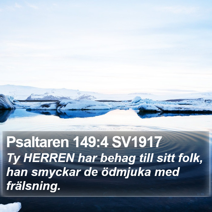 Psaltaren 149:4 SV1917 Bible Study