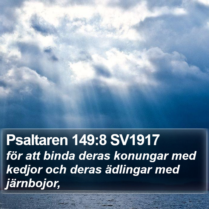 Psaltaren 149:8 SV1917 Bible Study