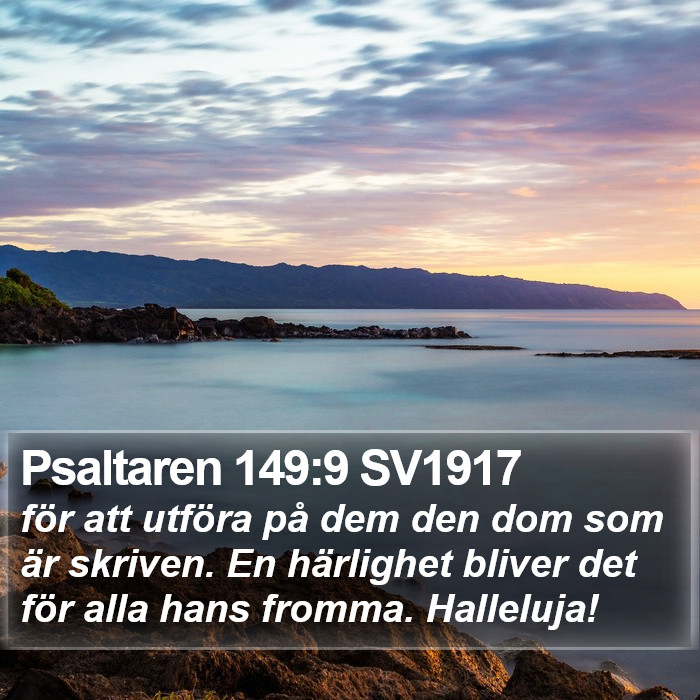 Psaltaren 149:9 SV1917 Bible Study