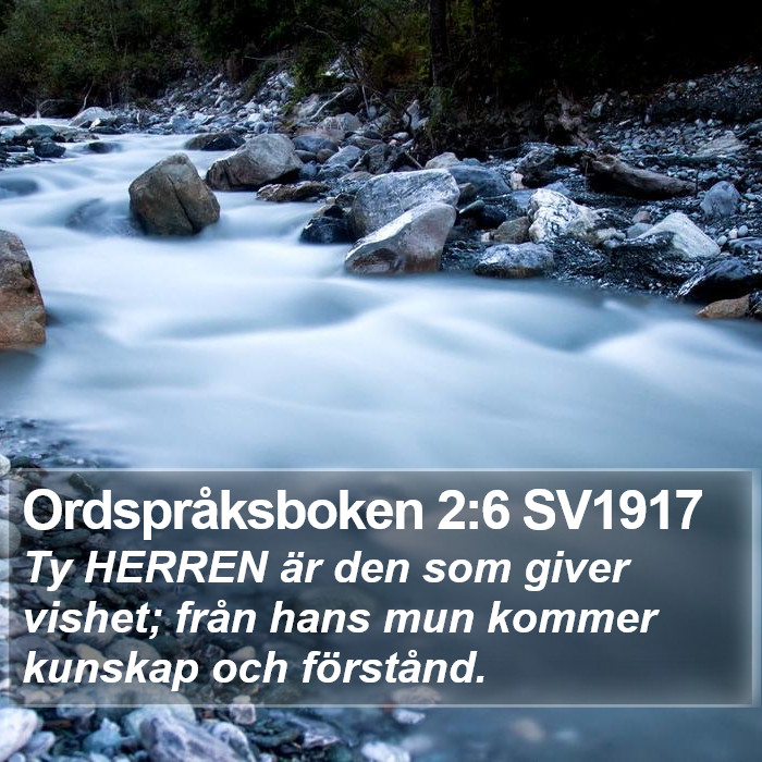 Ordspråksboken 2:6 SV1917 Bible Study