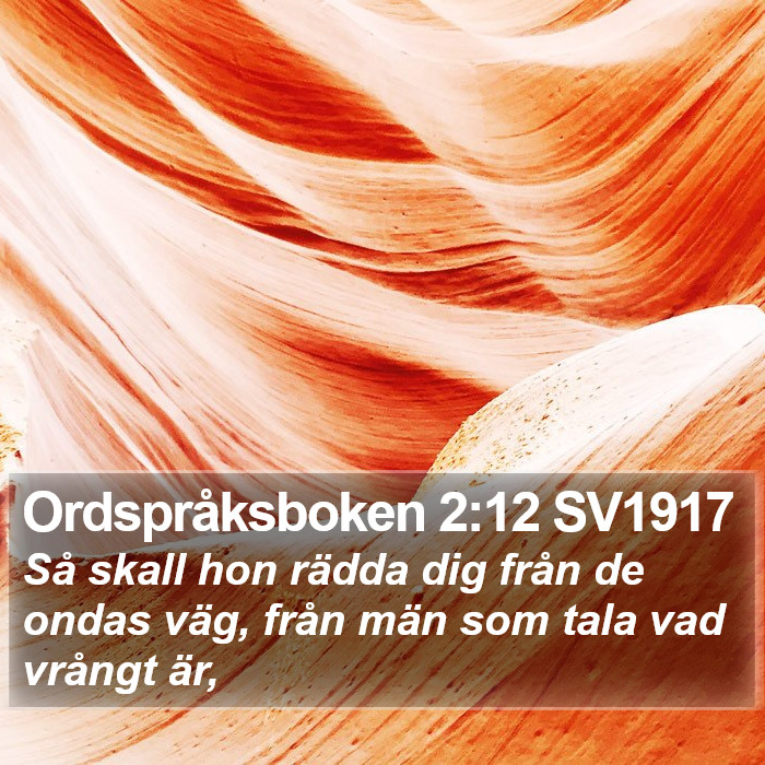 Ordspråksboken 2:12 SV1917 Bible Study